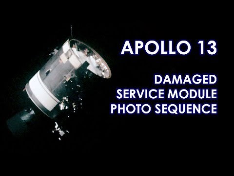 APOLLO 13 - Damaged Service Module - Animated Photo Sequence (1970/04/17)