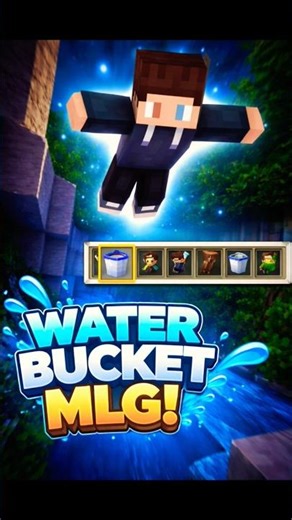 INSANE Water Bucket MLG… But It’s NOT in My Hotbar 😱 (Clutch Challenge!) #Minecraft #MLG #Water