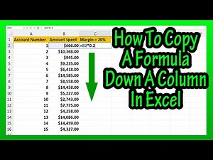 How To (Quickly) Copy A Formula In Excel Down A Column Using The Autofill In Excel Explained