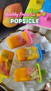 5.9K reactions · 269 shares | Healthy fruits Popsicle for your kids and family﫰,,, Comment 'Recipe' if you wish to know the steps and details 3 Ingredients Healthy Popsicles 諾省 Ingredients ✍️ 1)Coconut water - 2)Mango puree 3)Fruits - Pomegranate, kiwi, mango, watermelon #cookwithpooja #popsicle #fruits #kidsrecipes #healthyfood #fruitpopsicle #kidsfavorite #icecream #summerspecial #momsofinstagram | Food on my mind | Facebook