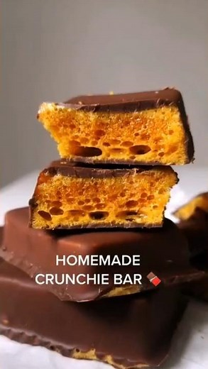 Homemade Crunchie Bar #recipe #foodie #easyrecipe #shorts