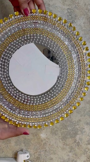 Dollar tree diy wall decor with mirror #diy #dollartree #decor #homedecor #craftideas #reelsvideo #reelsviralvideo #reelsinstagram | Craft &Go Places