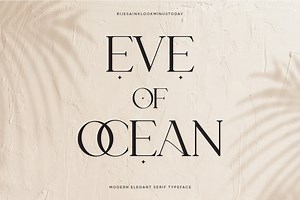 Eve Of Ocean, a Serif Font by LOOK MINUS TODAY