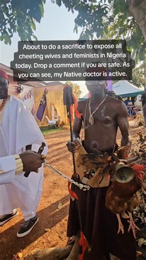 HRM Don Sylvester Nweke on Instagram: "About to do a sacrifice to expose all cheeting wives and feminists in Nigeria today. ✨️ @chairman_dsr 📸 @teezy.vibes #donsylvesterrecords #cheatingwife #feminists #relationshipmatter #marriageadvice"