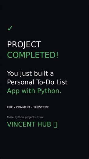 I Built a To-Do List App with Python 🐍🔥