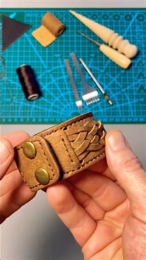 Iron Weave Leather Bracelet 🔥 Handcrafted Braid Cuff