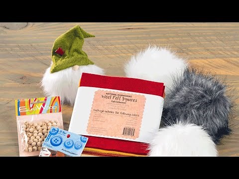 Super Cute Fall Gnomes Tutorial made with Fur Poms and Felt from Craft Warehouse