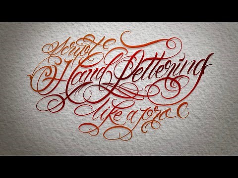 How to draw script hand lettering like a pro tutorial.