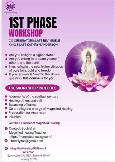 Magnified Healing Workshop in January 2026.