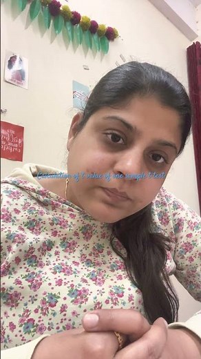 Calculation of t value for one sample t test