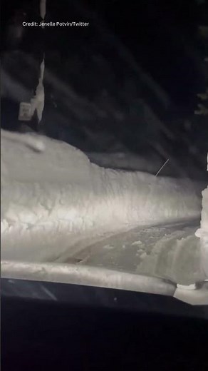 California Snow Banks Due To Atmospheric River