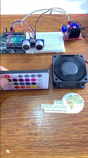 Speed control with Arduino using ultrasonic sensor ‪@TMEEducation‬