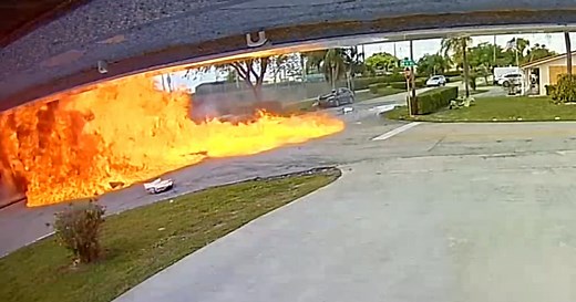 Doorbell video captures moment plane crashes into car near Miami, killing two