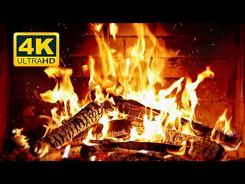 🔥 Cozy Fireplace 4K (12 HOURS). Fireplace with Crackling Fire Sounds. Crackling Fireplace 4K