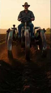 Ancient Robotic Tractor Plowing the Land | Real Farming Machine at Work