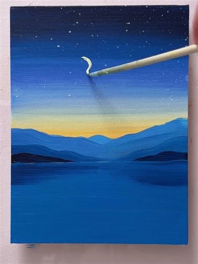 Easy Landscape Painting #howtopaint #painting #acrylicpainting #paintingtutorial #landscapepainting