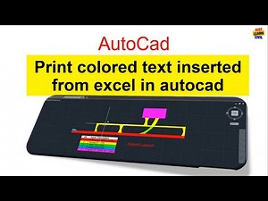[AutoCAD] Print colored/Shaded text inserted from excel in AutoCAD Viewport PDF | OLE Excel