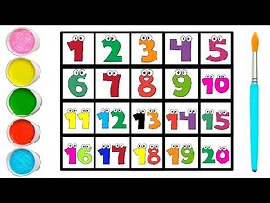 Drawing and Coloring Numbers 1-10 | Preschool Learning Video For Toddlers and Beginners