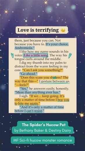 When it scares him too, but he knows he wants you...