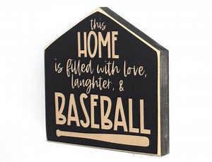 Baseball Sign: 6" Square Home Decor, Baseball Gift - Etsy