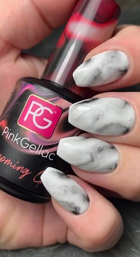 Marble Nails Tutorial with Blooming Gel by Pink Gellac