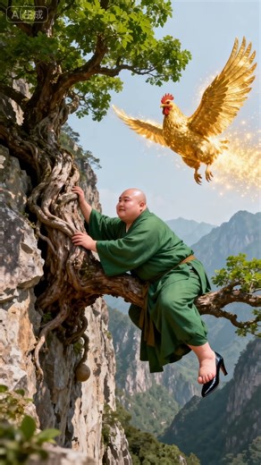 A magical rooster brings good luck to those who see it.