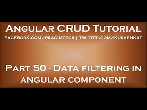 Data filtering in angular component