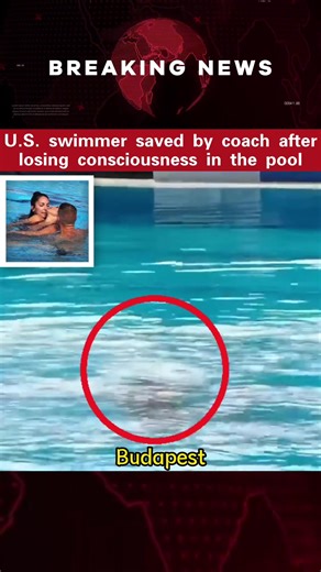 U.S. swimmer saved by coach after losing consciousness in the pool #Swimming #Downing #Drown #Pool #Coach
