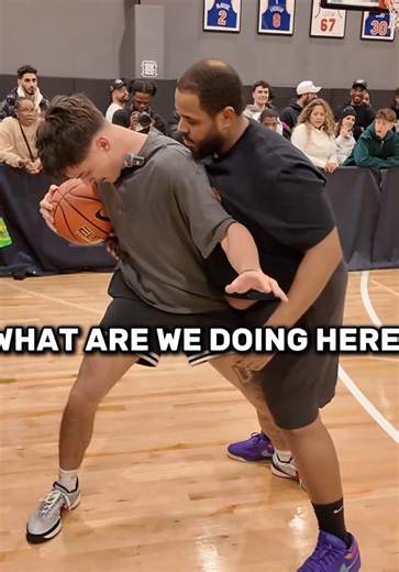 1v1 with NYC’s BIGGEST hooper “FatBoy” 😈🫡 #streetball #basketball #mattkiatipis