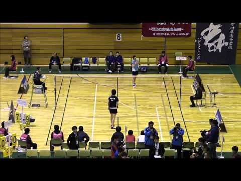 女子団体決勝 荒木茜羽(青森山田) vs 大堀彩(富岡)
