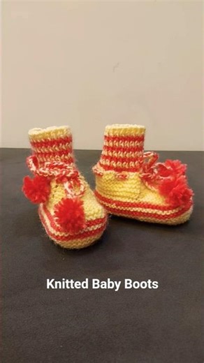 Easiest baby boots knitting design! Perfect for winter #crochet #knitting #song #video #diy #pattern