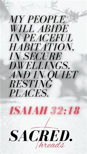 CLAIM THIS PROMISE Isaiah 32:18 #bibleverses #faith #christian