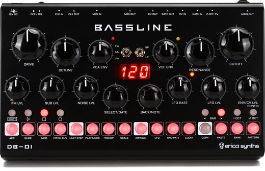 Desktop Bassline DB-01 by Erica Synths - Synthesizer Application