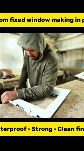 Bathroom fixed window making in progress Waterprof • Strong • Clean finish