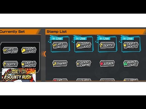 How to change Battle Stamps! One Piece Bounty Rush