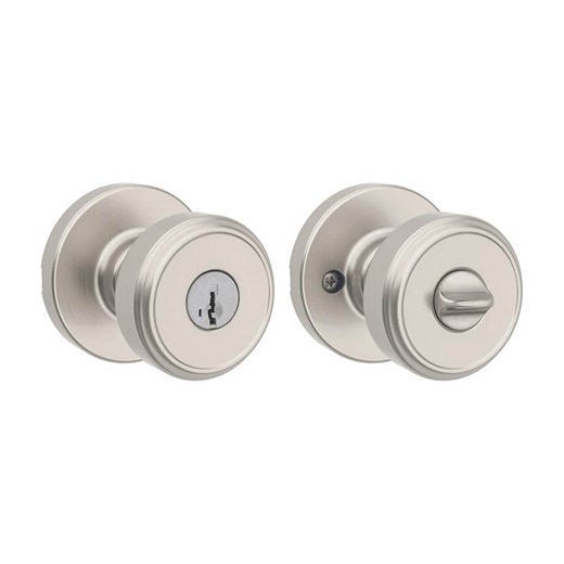 Reviews for Kwikset Maven Satin Nickel Keyed Entry Round Door Knob featuring SmartKey Technology | Pg 5 - The Home Depot