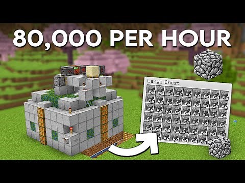 Minecraft Easy Cobblestone Farm Tutorial - Fully Automatic