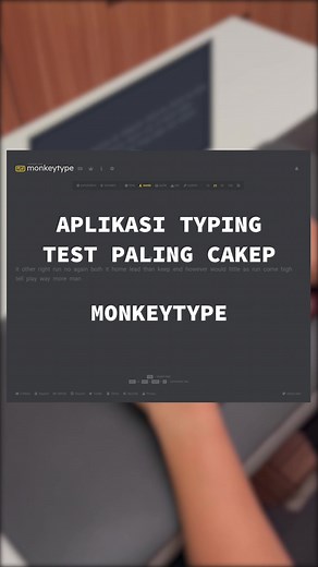 Aplikasi typing test minimalis dan user-customizable. Ini adalah aplikasi yang selalu gue pake, entah buat wpm test, cek sound hasil modding, atau recording. Namanya adalah Monkeytype. Bagi yang kompetitif dan goal oriented, tenang ada fitur leaderboard juga disini. #mechanicalkeyboard #keyboard #hobby #typingtest #typingchallenge