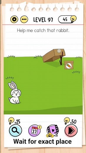 Brain Test Level 97 | Help me catch that rabbit | Puzzle Solution #braintestsolution #puzzle #game