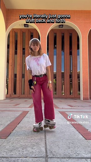 How to skate: striding! In this video we go over: 1. Weight shifting between feet 2. Moving forward when picking up feet Ft my girlfriend @cawine 🥰 How fast can you skate? #rollerskating #rollerskatingtiktok #rollerskatesgirl #rollerskate #rollerskatingtutorial #howtoskate #skating #rollerskatingtips #wlw