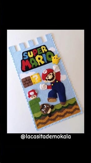 TUTORIAL Tapiz SUPER MARIO Amigurumi | Paso a Paso | Intarsia Crochet | PRESENTACIÓN