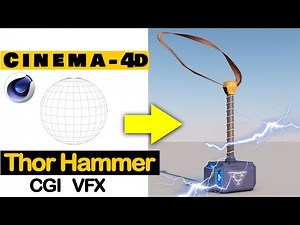 Thor hammer 3d model tutorial | cinema 4d | Avengers Infinity War 2018 Movie | make vfx