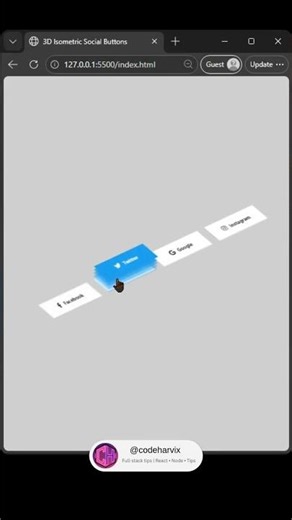 Crazy 3D Social Buttons with CSS! 🚀