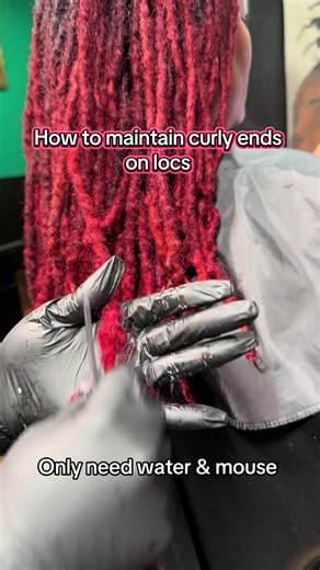 Curly ends are so pretty they are high maintenance let me show you step by step how to keep your curls juicy with locs 💕😊 Follow for more loc turorials #curlyends #curlyendslocs #curlylocs