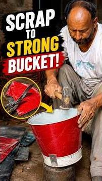 Scrap Metal to Strong Bucket! 🔥 Amazing Handmade Craft #bucket #bucketmaking #craftsmanship #shorts