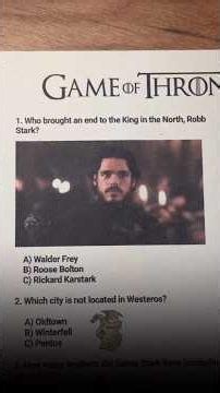 Can your get 6/6? 🐉 Game of Thrones #quiz #gameofthrones #jonsnow #trivia #quiztime