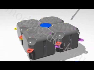 Plastic Pontoons - easy to assemble