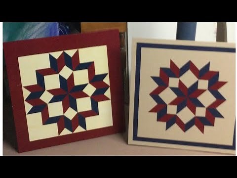 How to Make a Barn Quilt - Carpenter Wheel-Star #Video #5