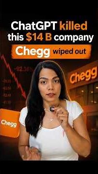 Chegg Wiped Out | ChatGPT destroyed Chegg | AI killed Chegg | First company to get wiped out by AI