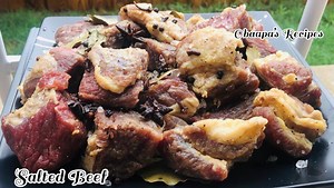 Let make authentic Ghana Salted beef recipe, just like your favorite market Toolo beef. This is how i make it with the easy steps to follow. Delicious homemade recipe for Jollof, Angwamo, soups and stews. Obaapa’s Recipes #ObaapaRecipes #SaltedBeef #GhTooloBeef #CuredBeef | Obaapa’s Recipes